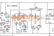 语音电路中的敲击式门铃电路(CD4013、CD4017)电路图