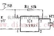 遥控电路中的超声遥控发射机的原理电路