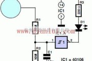 基础电路中的采用施密特触发器设计单线式触摸探测器