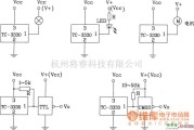 光敏电阻中的TC-3330单片集成光电开关驱动不同负载时的应用电路图