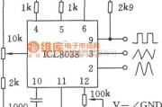 函数信号产生器中的单片精密函数发生器ICL8038应用电路三电路图