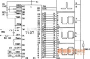 数字万用表电路中的由3 1/2位双积分式A/D转换器ICL7107构成的200mV量程的数字电压表电路图