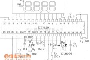 数字电路中的由4 1/2位积分式AA/D转换器ICL7129构成的数字电压表电路图