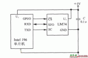 智能温度传感器LM74构成196单片机电路图