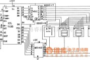 数字电路中的由4 1/2位双积分A/D 转换器ICL7135构成的4 1/2位数字电压表电路图