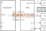 传感信号调理中的由热电偶冷端温度补偿及转换器MAX6675构成的测温系统电路框图