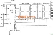 LED电路中的由MAX7219串行接口8位LED显示驱动集成电路与68HC05单片机构成的接口电路图