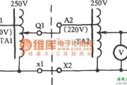 专用测量/显示电路中的两只调压器串联获得0～284V电压电路图