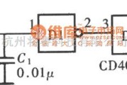 定时控制中的用门电路组成的脉冲延迟电路(CD40106)电路图