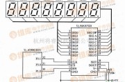 接口电路中的MAX7221与AT89C2051的接口电路图