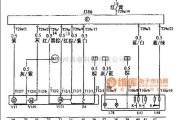 大众（上汽）中的帕萨特驾驶侧车门电控单元、后视镜调节开关及驾驶员侧后视镜加热器的电路图