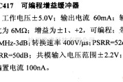 数字电路中的电路引脚及主要特性CLC417 可编程增益缓冲器