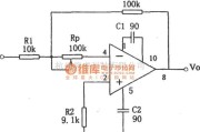 运算放大电路中的带偏流补偿的宽带放大电路图