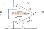 运算放大电路中的OPA676构成的增益可编程放大电路电路图