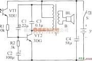 光敏二极管、三极管电路中的催醒器的电路图