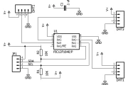 PIC I2C 接口和三个 DHT 传感器电路