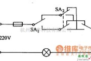 开关电路中的用三只开关控制一盏灯电路图