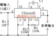 信号产生器中的由CD4046B组成的频移键控(FSK)方波发生器