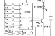 遥控电路（综合)中的LC219/220A构成红外线遥控电机调速发射、接收电路图