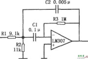 低Q值高增益带通滤波器(LM307)