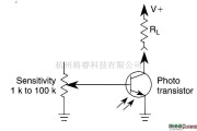 光电电路中的灵敏度可变的光电晶体管电路