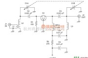 射频放大器电路中的射频Amplier电路：Common base JFET RF amplifier circuit