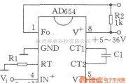 宽带信号产生中的由AD654组成的压频变换电路