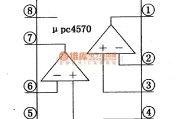 调节/测量放大电路中的μPC4570一双运算放大集成电路图