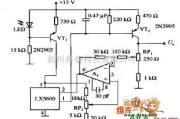 温度传感电路中的LX5600等构成的温度接口电路图