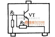 晶闸管控制中的带阻晶体管的一个电阻并联在基极与发射极间的电路图