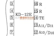 遥控电路（综合)中的KD-12E/KD-12F构成4096路单一功能遥控发射/接收应用电路图