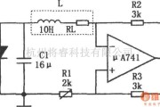 正弦信号产生中的μA741构成简单的正弦波发生器