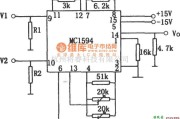 运算放大电路中的交流电压乘法器(MC1594)电路图