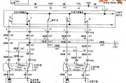 别克中的君威车窗开关和调节电动机电路图