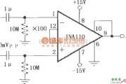 仪表放大器中的INA110交流耦合差分放大电路