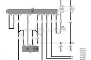 大众（一汽）中的宝来右侧大灯调节电机电路图