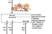 凯迪拉克中的凯迪拉克 deville 电控动力转向电路图