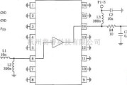 线性放大电路中的RF2320构成的75Ω阻抗线性放大电路图