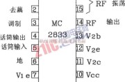 遥控电路中的MC2833组成的无线电发射电路