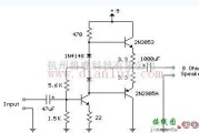 音频电路中的一个50毫瓦晶体管音频放大器的电路