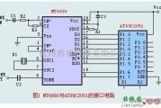 接口电路中的由MT8880与AT89C2051组成的接口电路图