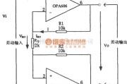 运算放大电路中的OPA606构成的宽带差动输入／差动输出放大器电路图