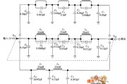 滤波器电路中的三音频带通滤波器电路图