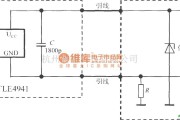 霍尔传感器中的二线式智能霍尔传感器集成电路TLE4941的典型应用电路