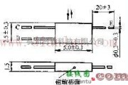 传感器电路中的3CCM型硅磁敏晶体管外形尺寸电路图