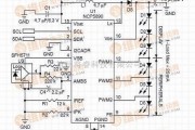 LED电路中的基于NCP5890的多个白光LED应用电路图