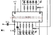 电源电路中的单声道SL322+段电平指示电路示意图