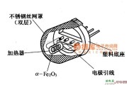 保护电路中的α-Fe2o3气敏元件结构电路图