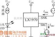 特种集成传感器中的由可见光亮度传感器LX1970构成的测量白光亮度电路图