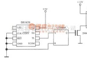 温度传感电路中的由带三线串行接口智能温度传感器DS1620构成的小型电加热器的控温电路